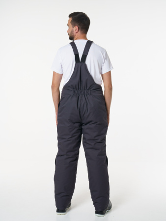 Полукомбинезон мужской зимний Пк703 ткань Твил, цвет темно-серый