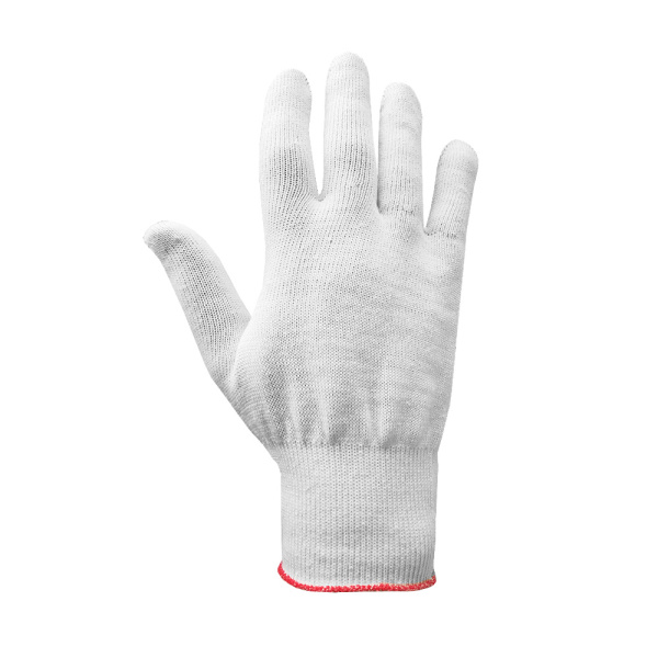 Перчатки ХБ рабочие, тонкие,  белые, 13 класс с ПВХ