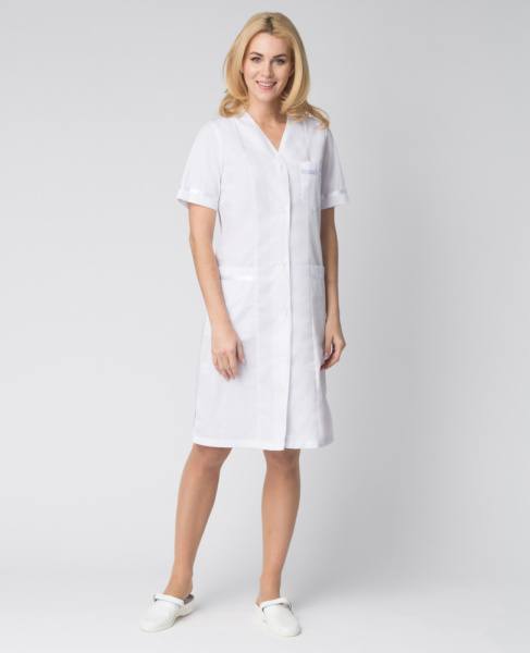 Халат женский Светлана (тк.ТиСи), белый (ЧЗ)