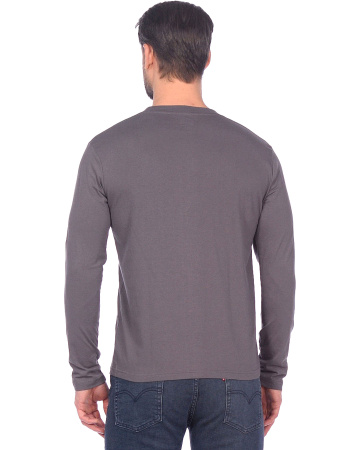 Футболка длинные рукава серая 160г/м2, (М-63) (ЧЗ)