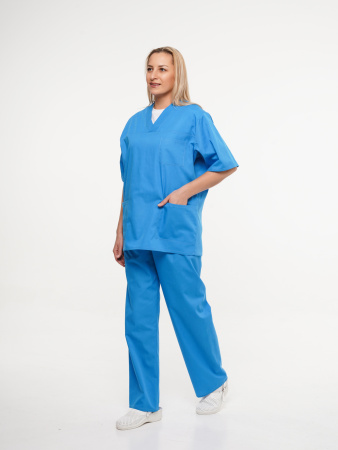 Куртка рабочая универсальная №104 (блуза) голубой, ткань ТИСИ