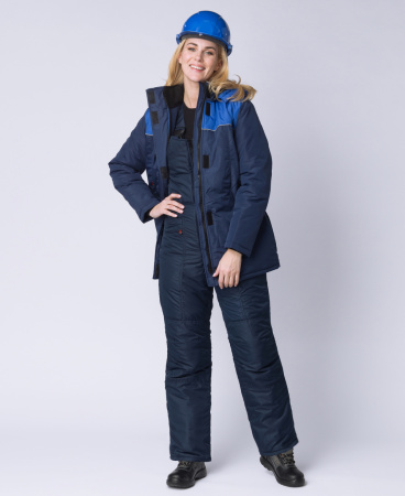 Куртка зимняя женская Сакрин (тк.Таслан,135), т.синий/васильковый