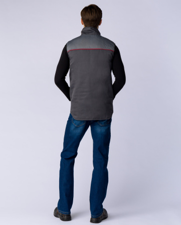 Жилет утепленный Флофт (тк.Смесовая,210), т.серый/серый