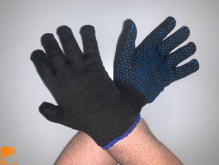 Перчатки п/ш двойные с ПВХ (точка)