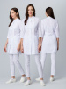 Халат женский Симпл-001 (тк.Смесовая,120) MedLine, белый