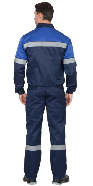 Костюм "ЛЕГИОНЕР" куртка, полукомбинезон синий с васильковым и СОП 50мм (ЧЗ)