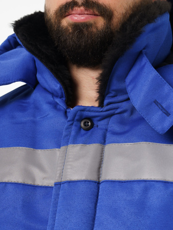 Куртка мужская зимняя Кур710 ткань смесовая, цвет васильковый СОП