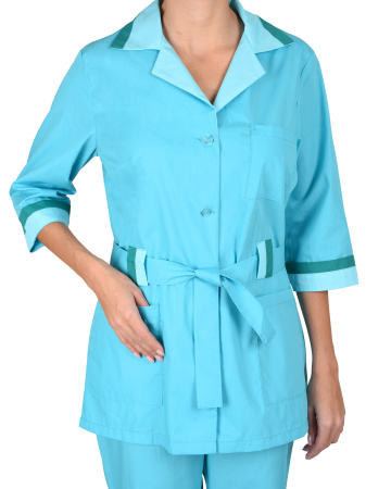 Костюм "Флора" женский: куртка, брюки светло-бирюзовый (ЧЗ)