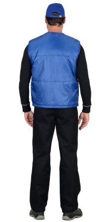 Жилет "КАССИР" утеплённый , васильковый (ЧЗ)