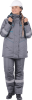 Костюм ГАЛАКТИКА зимний, серый-бирюза, женский (Куртка+брюки) Кос 487 (ЧЗ)