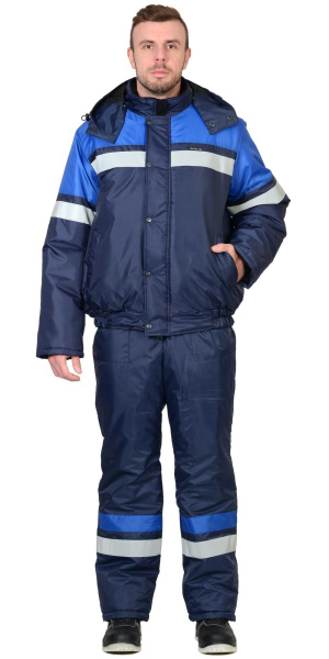 Костюм "Орбита" зимний: куртка кор.,п/комб. синий с васильковым и СОП (ЧЗ)