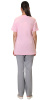 Костюм "КЭТРИН" женский: блуза, брюки, розовый с серым (ЧЗ)