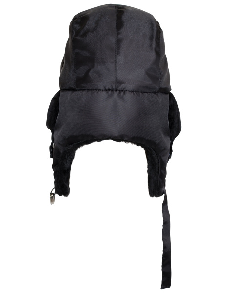 Шапка-ушанка "ЕВРО плюс" черная (тк. Оксфорд)