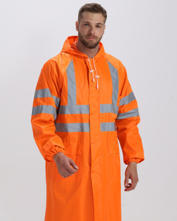 Плащ влагозащитный сигнальный ProfLine Specialist СОП, оранжевый  (ЧЗ)