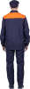 Костюм ХИМОС противокислотный, куртка, брюки, берет, темно-синий/оранжевый