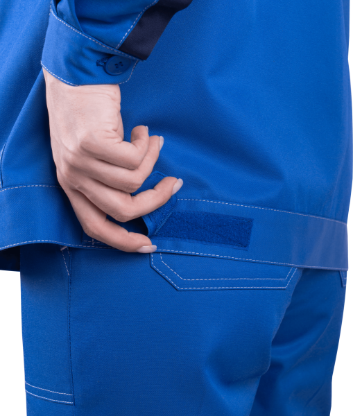 Костюм женский КМ-10 ЛЮКС, василек-т.синий, куртка и брюки (ЧЗ)