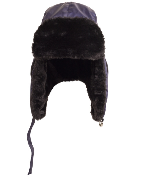 Шапка-ушанка "ЕВРО плюс" т.синяя (тк. Оксфорд)