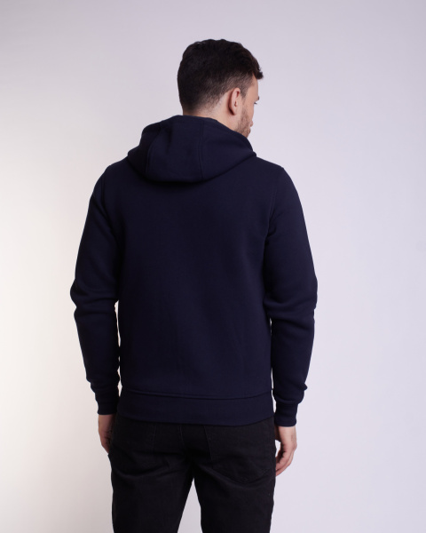 Толстовка (худи) на молнии ПЕТЛЯ темно-синяя