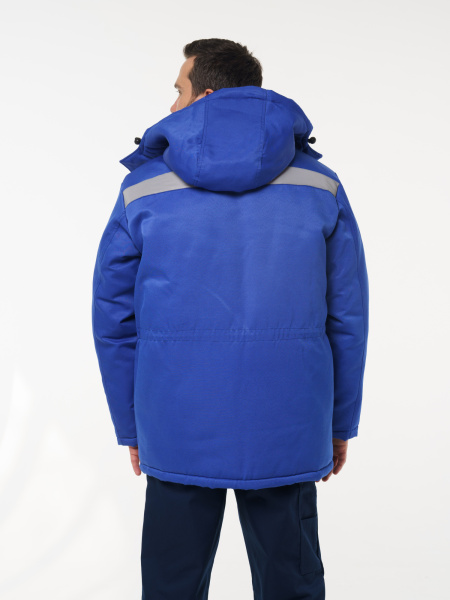 Куртка мужская зимняя Кур710 ткань смесовая, цвет васильковый СОП