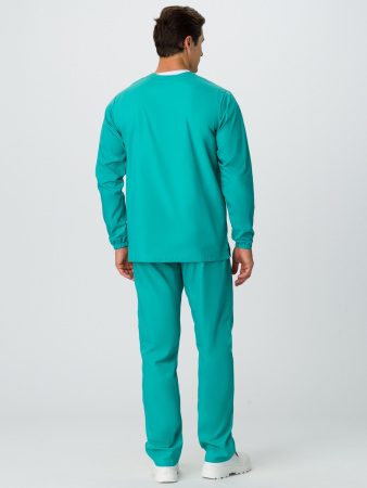 Мужской костюм ХАССП-База (ткань ТиСи, 120), бирюзовый (ЧЗ)