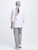 Костюм женский Канди (тк.ТиСи,120), серый/белый (ЧЗ)